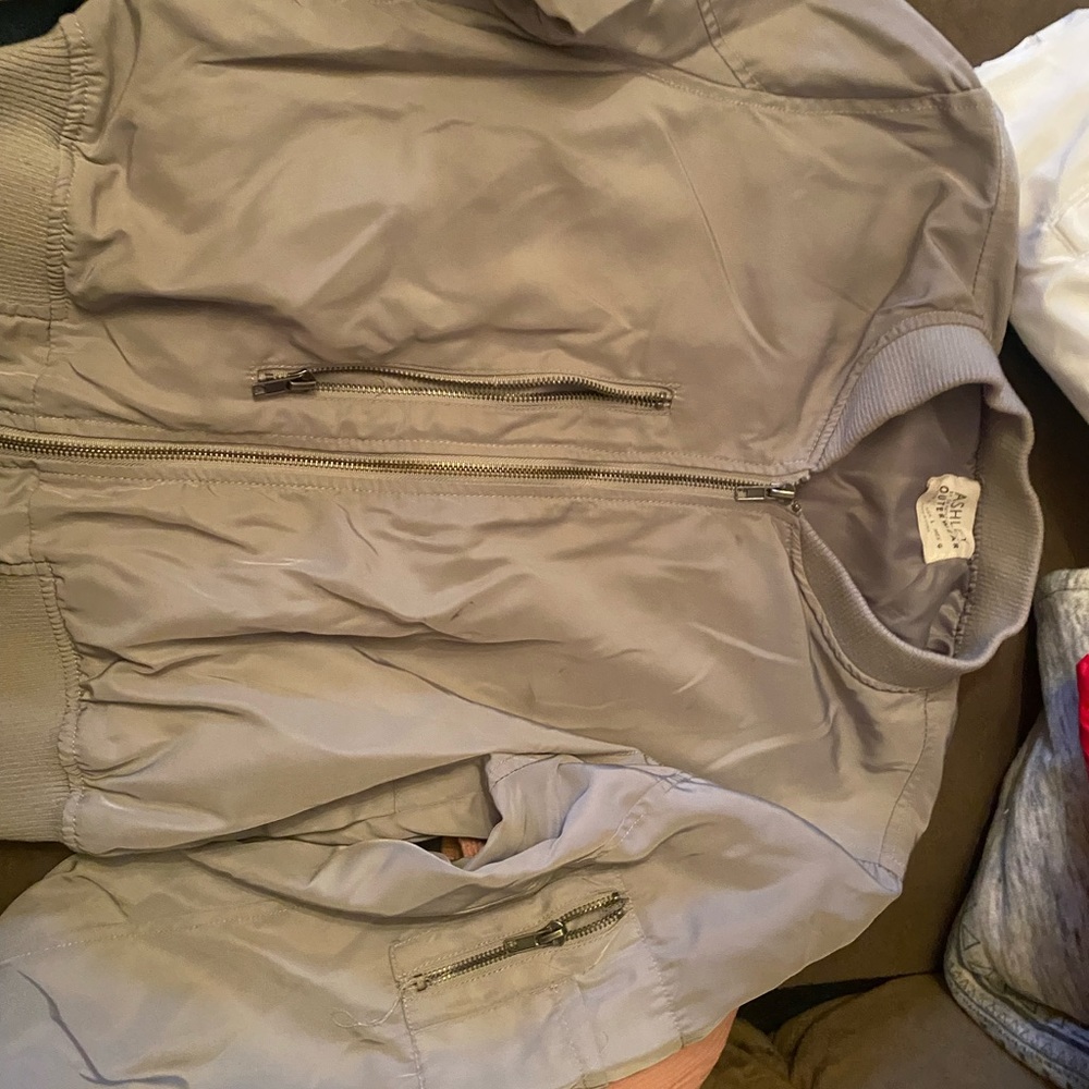 Grey Bomber Jacket